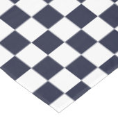 Wohngestaltung des Navy Blue Checkered Patered Par Tischdecke (Schrägansicht)