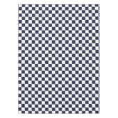 Wohngestaltung des Navy Blue Checkered Patered Par Tischdecke (Vorderseite)