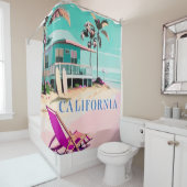 Wohngestaltung Los Angeles California Duschvorhang (Beispiel)