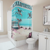 Wohngestaltung Los Angeles California Duschvorhang (Beispiel)