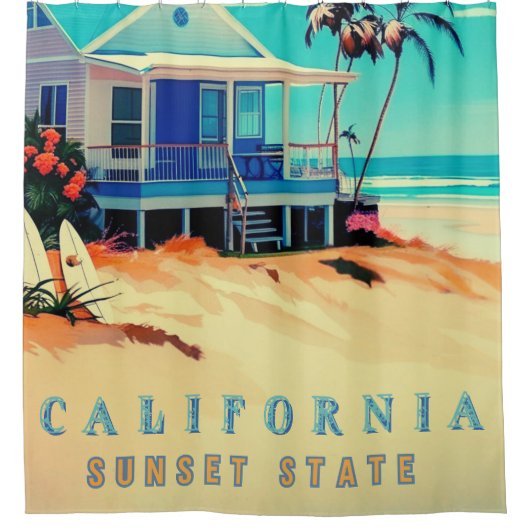 Wohngestaltung Los Angeles California Duschvorhang (Vorderseite)