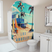 Wohngestaltung Los Angeles California Duschvorhang (Beispiel)