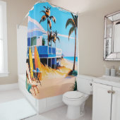 Wohngestaltung Los Angeles California Duschvorhang (Beispiel)