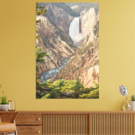 Wohngestaltung mit Wasserfall Foto Leinwanddruck