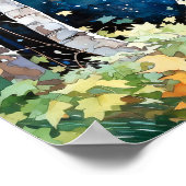 Wohngestaltung-Poster für Nachtwälder Poster (Ecke)