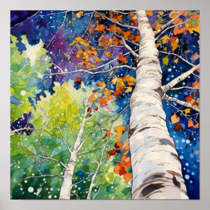 Wohngestaltung-Poster für Nachtwälder Poster