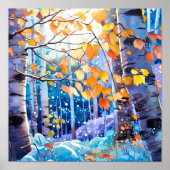 Wohngestaltung-Poster für Nachtwälder Poster (Vorne)