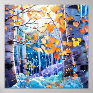 Wohngestaltung-Poster für Nachtwälder Poster