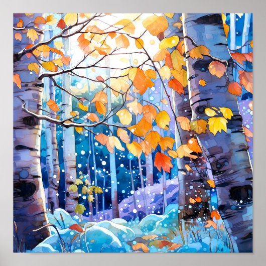 Wohngestaltung-Poster für Nachtwälder Poster (Vorne)