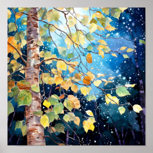Wohngestaltung-Poster für Nachtwälder Poster
