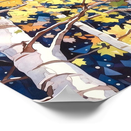 Wohngestaltung-Poster für Nachtwälder Poster (Ecke)