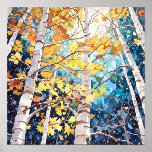 Wohngestaltung-Poster für Nachtwälder Poster