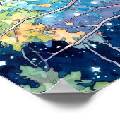 Wohngestaltung-Poster für Nachtwälder Poster (Ecke)