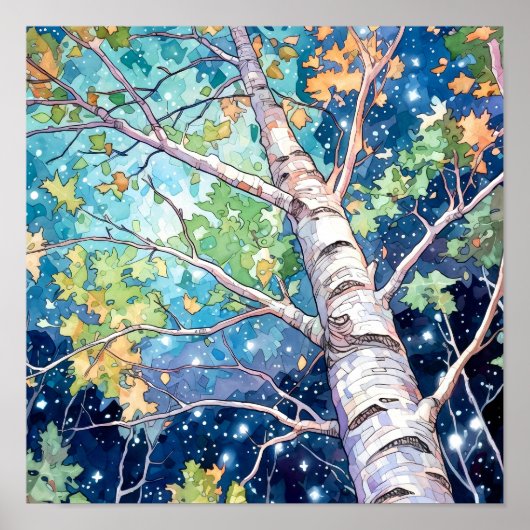 Wohngestaltung-Poster für Nachtwälder Poster (Vorne)