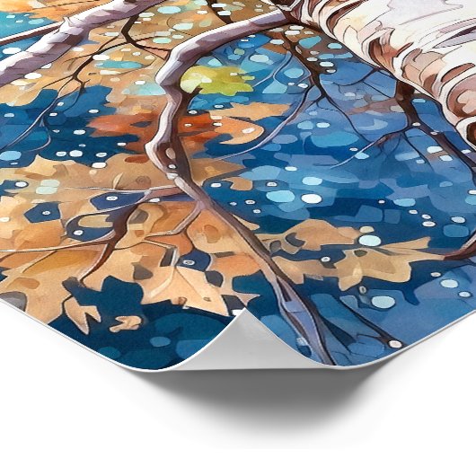 Wohngestaltung-Poster für Nachtwälder Poster (Ecke)