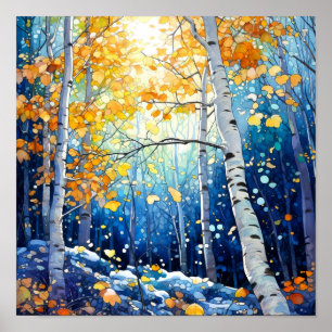 Wohngestaltung-Poster für Nachtwälder Poster