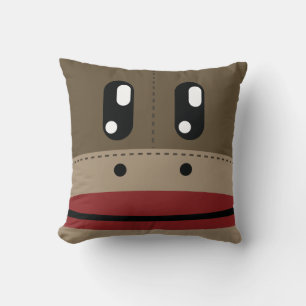 Wohngestaltung Sock Monkey Face Design Throw Kisse Kissen