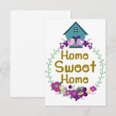Wohngestaltung Zuhause Sweet Zuhause Dankeskarte (Vorne/Hinten)