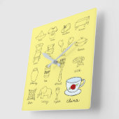 Wohngestaltung zum 20. Geburtstag Quadratische Wanduhr (Winkel)