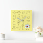 Wohngestaltung zum 20. Geburtstag Quadratische Wanduhr (Zuhause)