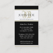 WohnGrundstücksmakler-Gold römisch Visitenkarte (Rückseite)