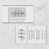 WohnGrundstücksmakler-Zeichen umrandet W/W Visitenkarte (Vorne/Hinten)