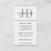 WohnGrundstücksmakler-Zeichen umrandet W/W Visitenkarte (Rückseite)