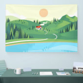 Wohnhaus im Hügel Banner (Messe)