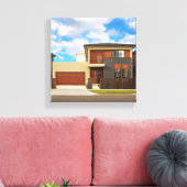 Wohnhaus Leinwanddruck (Insitu (Wohnzimmer))