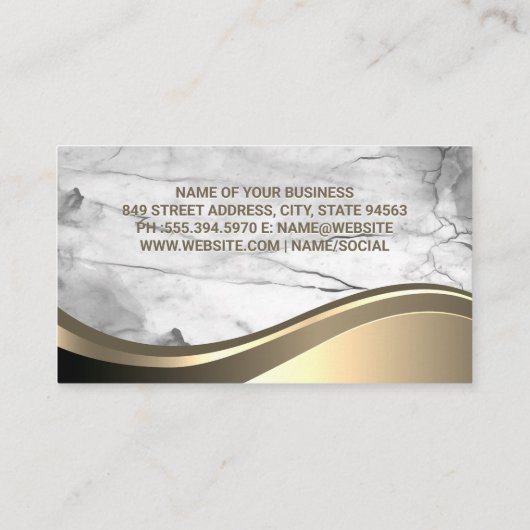Wohnhaus | Marmor | Goldwave Visitenkarte (Rückseite)
