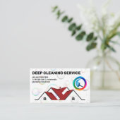 Wohnhaus | Squeegee Logo | Reinigung Visitenkarte (Stehend Vorderseite)