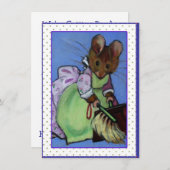 Wohnmäuse: Bereit zum Party Einladung (Vorne/Hinten)