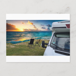 Wohnmobil am Meer Kaffeetasse Postkarte