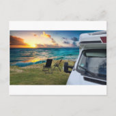 Wohnmobil am Meer Kaffeetasse Postkarte (Vorderseite)