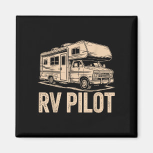 Wohnmobil-Camping Camper Wohnmobil-Pilot Roadtrip- Magnet