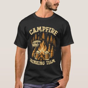 Wohnmobil Camping Retro Betrunken Alkohol Bier Lag T-Shirt