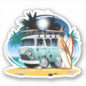 Wohnmobil Cartoon Aufkleber (Vorderseite)