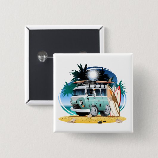 Wohnmobil Cartoon Button (Vorne & Hinten)