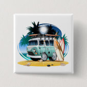 Wohnmobil Cartoon Button (Vorderseite)