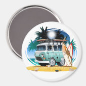 Wohnmobil Cartoon Magnet (Vorderseite/Rückseite)