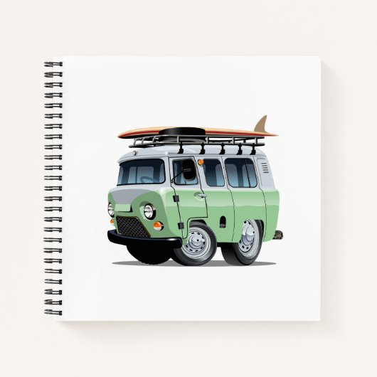 Wohnmobil Cartoon Notizblock (Vorderseite)