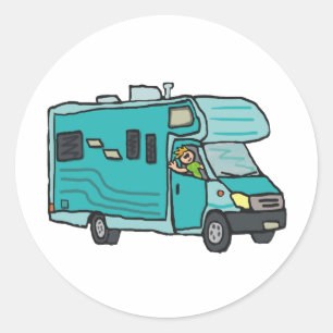 Wohnmobil Freizeitfahrzeug Runder Aufkleber