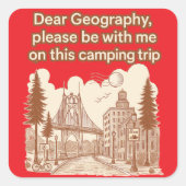 Wohnmobil Quadratischer Aufkleber (Vorderseite)