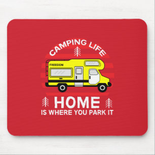 Wohnmobil   RV Wohnmobil   Camping Leben Latte Tas Mousepad