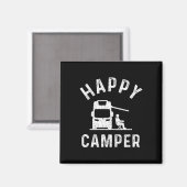 Wohnmobil T-Shirts Glücklicher Camper Magnet (Vorderseite/Rückseite)