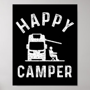 Wohnmobil T-Shirts Glücklicher Camper  Poster
