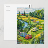 Wohnmobile von Tulip Fields Fantasy-Malerei Postkarte (Vorne/Hinten)