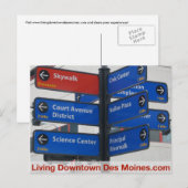 Wohnort des Moines Post Cards Postkarte (Vorne/Hinten)