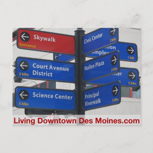 Wohnort des Moines Post Cards Postkarte (Vorderseite)