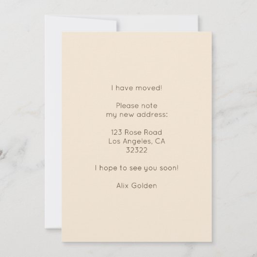 Wohnraumkarte für den Umzug Einladung (Rückseite)